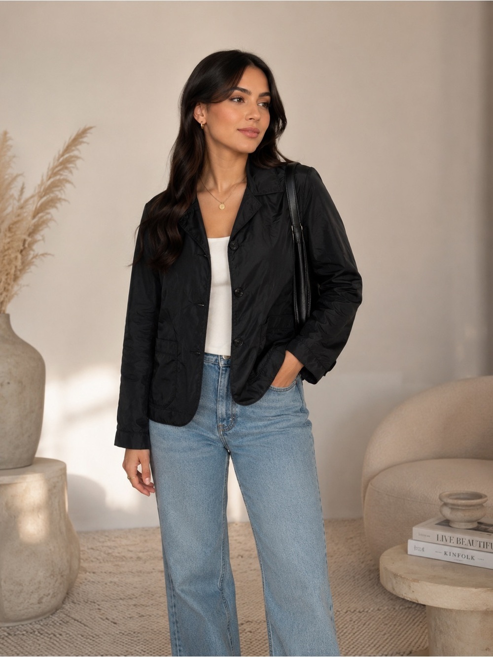 Women's GAP Black Button-Up Blazer Jacket Size Small |
Lightweight Chic Layer